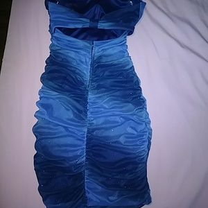 Strapless mini dress